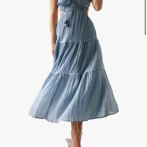 Elegant Blue Maxi Dress